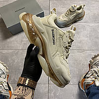 Кроссовки Balenciaga Triple S Clear Sole Milk Beige кроссовки баленсиага трипл с, кроссовки баленсияга