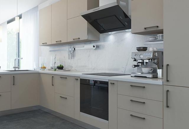 Стильная и модная современная кухня с ручками