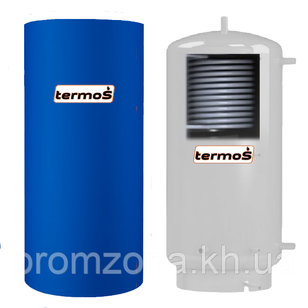 Теплоаккумулятор из нержавейки TERMO-S TA-800L с теплообменником - фото 1 - id-p1191699465