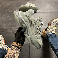 Женские кроссовки Balenciaga Triple S Clear Sole Gray, кроссовки баленсиага трипл с, кроссовки баленсияга