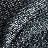 Тканина для оббивки дивана фактурна рогожка Октавіа (Octavia) бежево-смарагдового кольору, фото 3