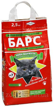 Мінеральний Наповнювач для котячого туалету БАРС №7 стандарт (1,5-2,5 мм) 2,5 кг з ароматом