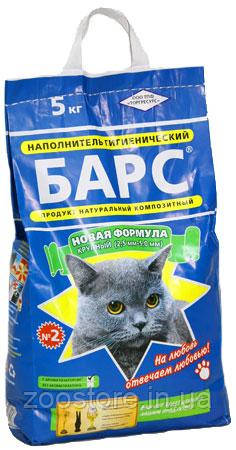 Мінеральний Наповнювач для туалету котів БАРС №2 крупний (2,5-5 мм) 5 кг з ароматом