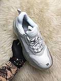 Жіночі кросівки Balenciaga Triple S Clear Sole White Grey, кросівки баленсіага тріпл з, фото 2