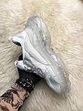 Жіночі кросівки Balenciaga Triple S Clear Sole White Grey, кросівки баленсіага тріпл з, фото 3