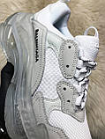 Жіночі кросівки Balenciaga Triple S Clear Sole White Grey, кросівки баленсіага тріпл з, фото 5