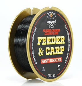 Жилка Cralusso Feeder&Carp Fast Sinking FC Black 300м 0.3мм 7.2кг (2096)