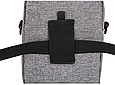 Сумка маленька на пояс через плече на груди текстиль сіра 15х13х7 см тканинна для чоловіків і жінок 2 відділи, фото 6