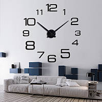 3D часы 100 см Timelike настенные большие Арабские3-G черные
