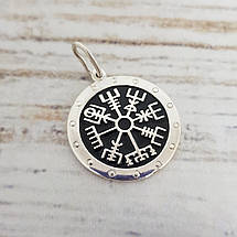 Рунічний компас, щит, Вегвісир, Vegvisir Кулон, амулет, талісман, фото 4
