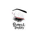 Наклейка на стіну Brows and Lashes (очей, стрілки, назва, наклейка в кабінет краси), фото 3