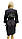 Шовковий халат із мереживом преміумкласу Nusa NS-15050 чорний, фото 3