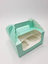 Коробка для кексів Тіффані 4 шт. фігурна з вікном