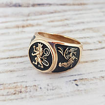 Лев кільце, перстень, печатка, фото 2