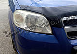 Дефлектор капоту (Мухобійка) Chevrolet Aveo 2005-2012 (Sim), фото 4
