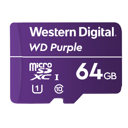 Карта пам'яті 64 Гб для телефону micro SDXC клас 10 UHS-I U1, WD Purple (WDD064G1P0A), фото 2