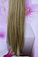 Волосы искусственные термоволокно на заколках прямые золотистые, фото 3