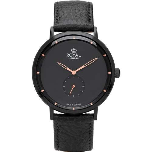 Чоловічий водонепроникний наручний годинник Royal London 41470-04 кварцовий із шкіряним ремінцем