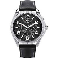 Чоловічий водонепроникний наручний годинник Royal London 41482-01 механічний з автопідзаводом із шкіряним