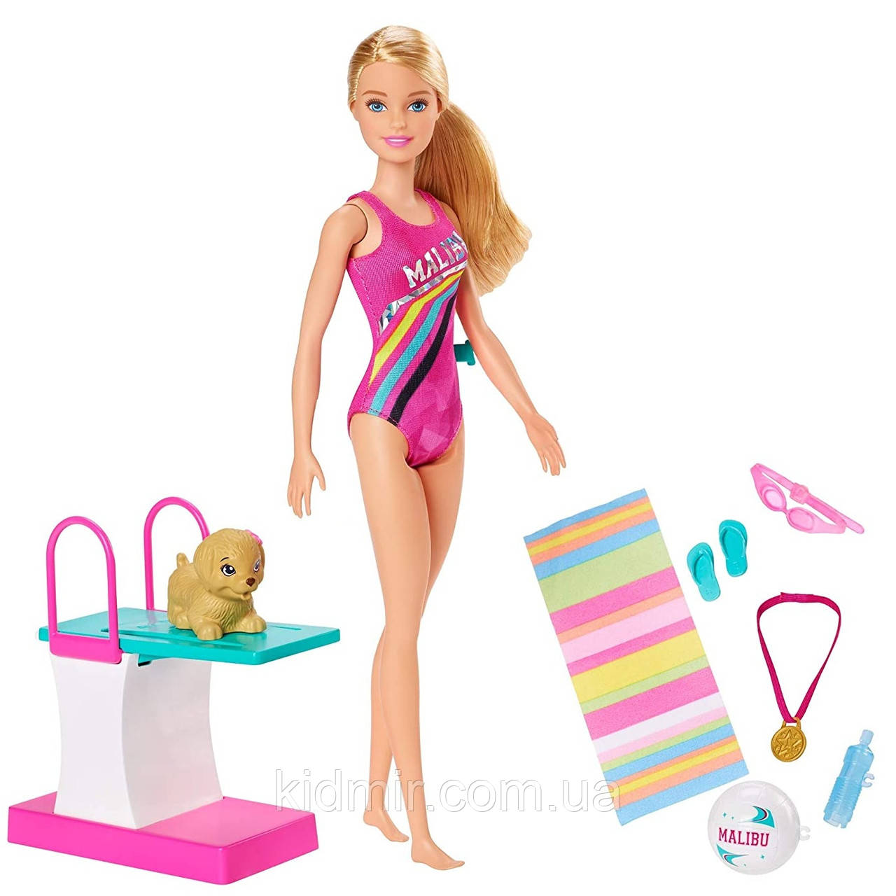 Лялька Барбі Чемпіон з плавання Barbie Swim 'n Dive GHK23