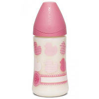 Пляшка для годування Suavinex Історії малюків 270 мл, рожева (304381)