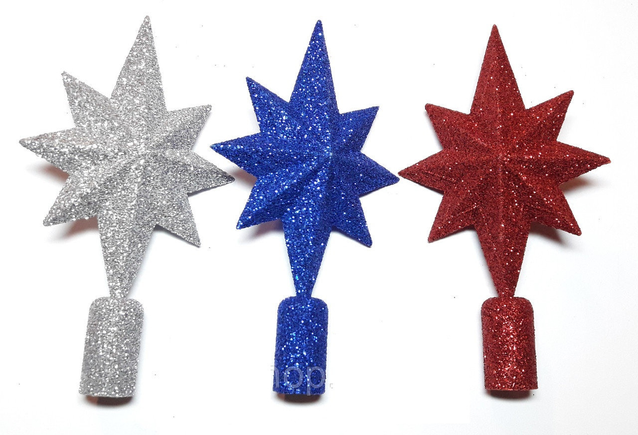 Верхівка на ялинку ЗІРКА  1шт. /120 шт. /ящ., фото 1