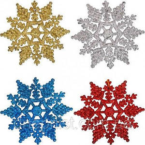 Оздоба новорічна "Сніжинка" (D-15см.) 10 шт/уп (ціна за шт)