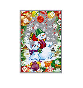 Пакет Подарунковий Новорічний 25х40 (100 шт), (для пакування подарунків)