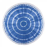 Полотенце пляжное Pestemal Swirl Roundie Blue Barine размер 150х150 см