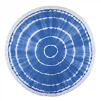 Рушник пляжний Pestemal Swirl Roundie Blue Barine 150х150 см
