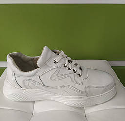 STTOPA Розміри 40-45. Кросівки великих розмірів шкіряні. 135-4045 Білі