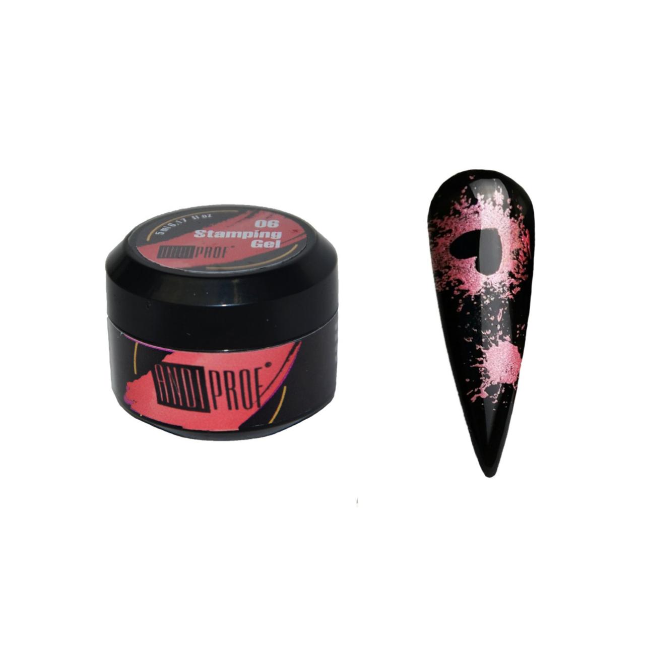 Гель-фарба для стемпинга ANDI Prof (рожевий металік), фото 1