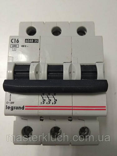 Автоматический выключатель Legrand LR 3Р С 16А, цена 359 грн — Prom.ua ...