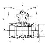 Кран кульовий Waterpro Wing 20x3/4F (MA0119), фото 3