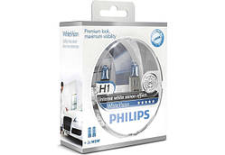 Лампа галогенна Philips H1 WhiteVision +60% (12258WHVSM)