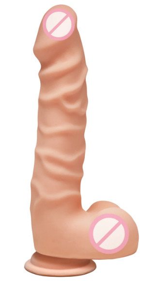 Реалістичний фалоімітатор з мошонкою Doc Johnson The D - Ragin D - 7,5 Inch With Balls - ULTRASKYN