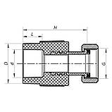 Муфта з накидною гайкою 32x1F PPR Koer K0143.PRO (KP0180), фото 2