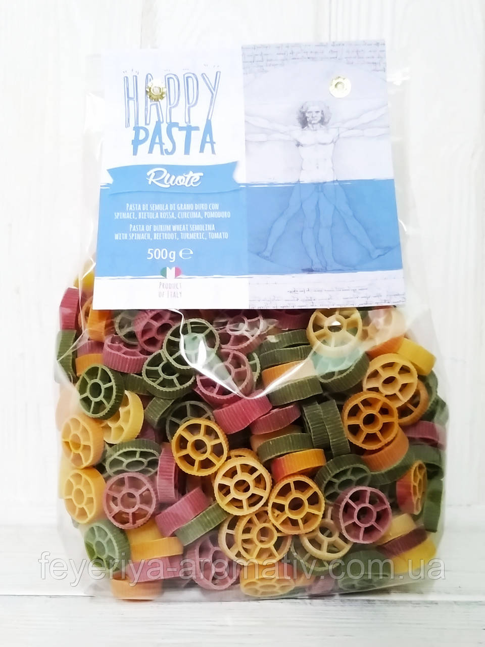 Кольорові макарони Dalla Costa Happy Pasta Ruote 500г (Італія)