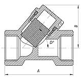 Фільтр грубої очистки 1 1/4" латунь з вушком СК (WP0121), фото 3