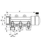 Колектор для теплої підлоги на 3 контура (40x20) PPR Koer K0170.PRO (KP0220), фото 2