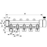 Колектор для теплої підлоги на 5 контура з кульовими кранами (40x20) PPR Koer K0172.PRO (KP0222), фото 3