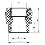 З'єднувальна муфта ВР 20x3/4F PPR KOER K0086.PRO (KP0104), фото 3