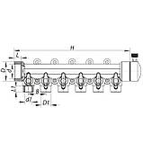 Колектор для теплої підлоги на 6 контура з кульовими кранами (40x20) PPR Koer K0173.PRO (KP0223), фото 3