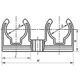 Подвійне кріплення для PPR труби 20 KOER K0080.PRO (KP0096), фото 4