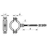 Хомут трубний оцинкований KOER KCB.10.G 1-1 / 2 "(47-51) сірий (KR2788), фото 3