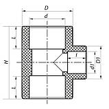 Трійник редукційний 110x63x110 PPR KOER K0228.PRO (KP2593), фото 4
