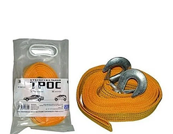 Жовтий буксирувальний трос ST205B/TP-207-3-1 3т стрічка 46 мм х 6 м гак/в кульці (TP-207-3-1)