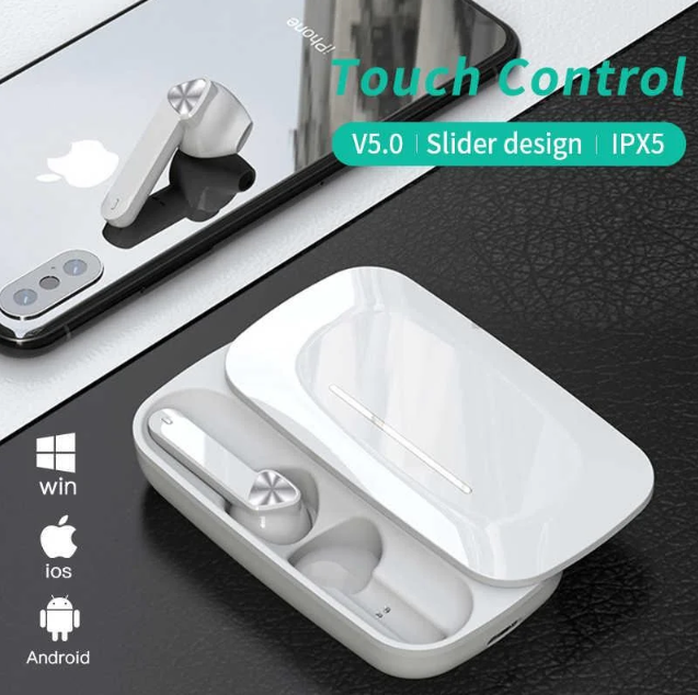 Бездротові навушники EARBUDS 1 TWS сенсорні White, фото 1