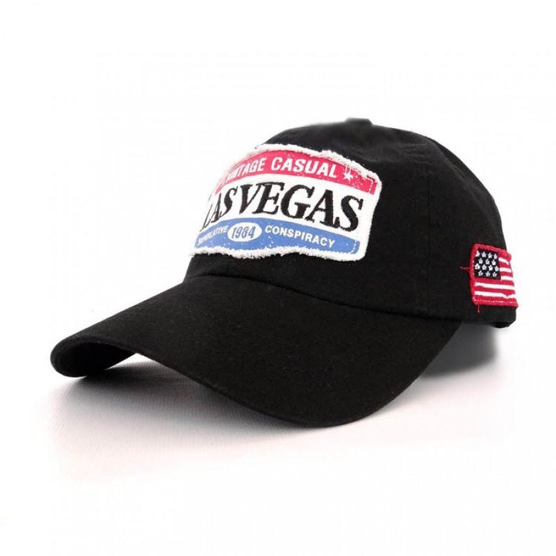Чоловіча бейсболка Sport Line чорна з лого Las Vegas, фото 1