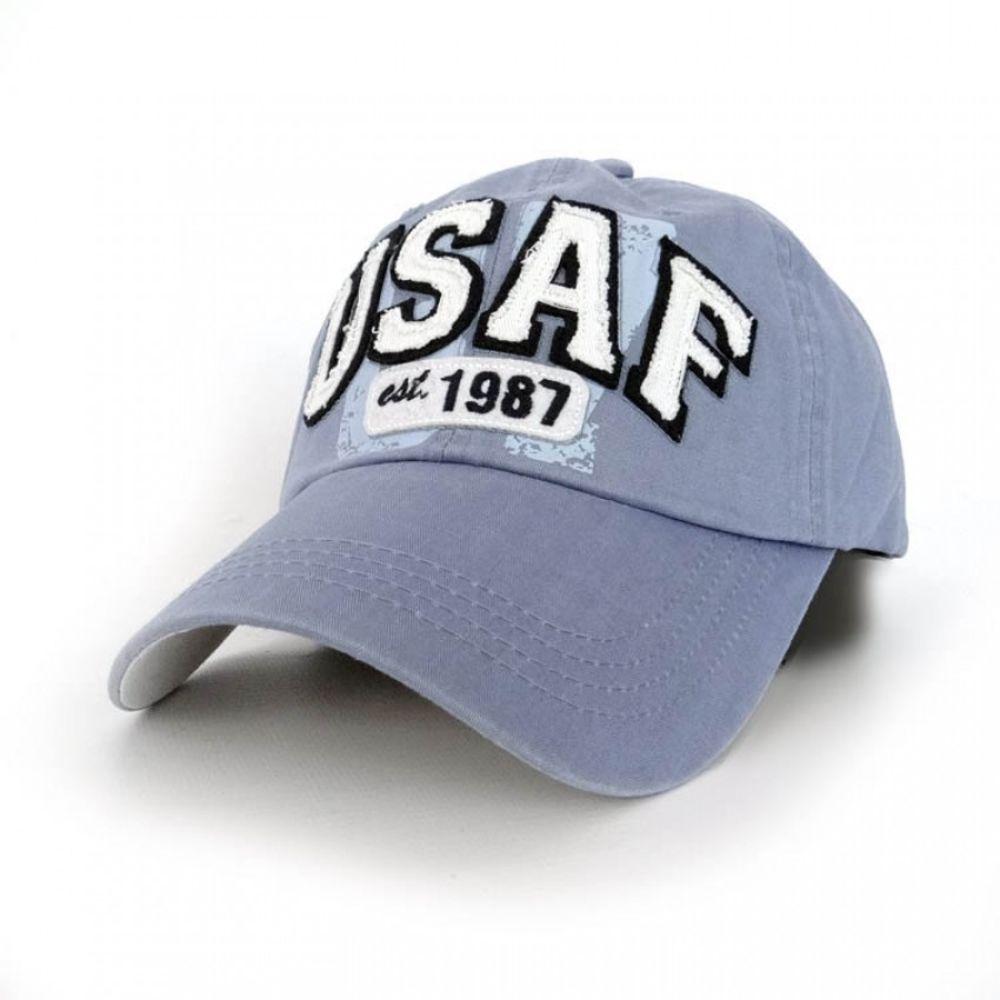 Бейсболка від бренду Sport Line блакитна з логотипом USAF, фото 1